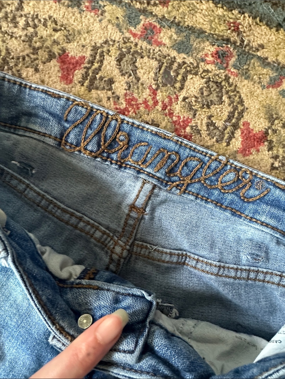 Wrangler Light Blue Flared Wide-Leg Jeans - Picture 7 of 9